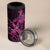 Polynesia Breast Cancer Awareness 4 in 1 Can Cooler Tumbler No One Fights Alone Pink Ribbon With Butterfly