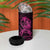 Polynesia Breast Cancer Awareness 4 in 1 Can Cooler Tumbler No One Fights Alone Pink Ribbon With Butterfly