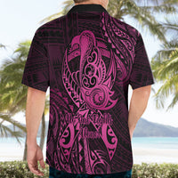 Polynesia Breast Cancer Awareness Hawaiian Shirt No One Fights Alone Pink Ribbon With Butterfly LT14 - Polynesian Pride