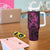 Polynesia Breast Cancer Awareness Tumbler With Handle No One Fights Alone Pink Ribbon With Butterfly