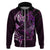 Personalised New Zealand Breast Cancer Hoodie Fight Like A Girl Pink Manaia Fern With Paua Shell LT14 - Polynesian Pride