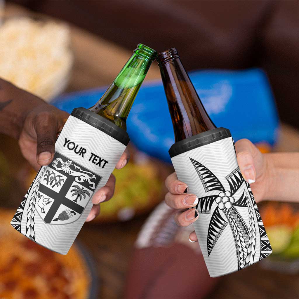 Custom Fiji Rugby Can Cooler Tumbler Go Champions Fijian Tapa Cloth