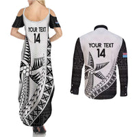 Custom Fiji Rugby Couples Matching Summer Maxi Dress and Long Sleeve Button Shirt Go Champions Fijian Tapa Cloth