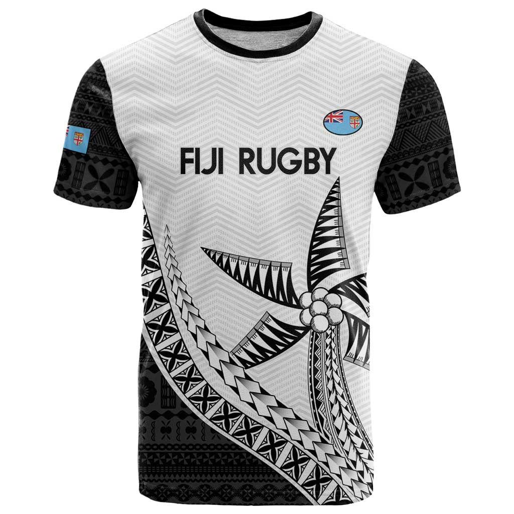 Custom Fiji Rugby T Shirt Go Champions Fijian Tapa Cloth LT14 White - Polynesian Pride