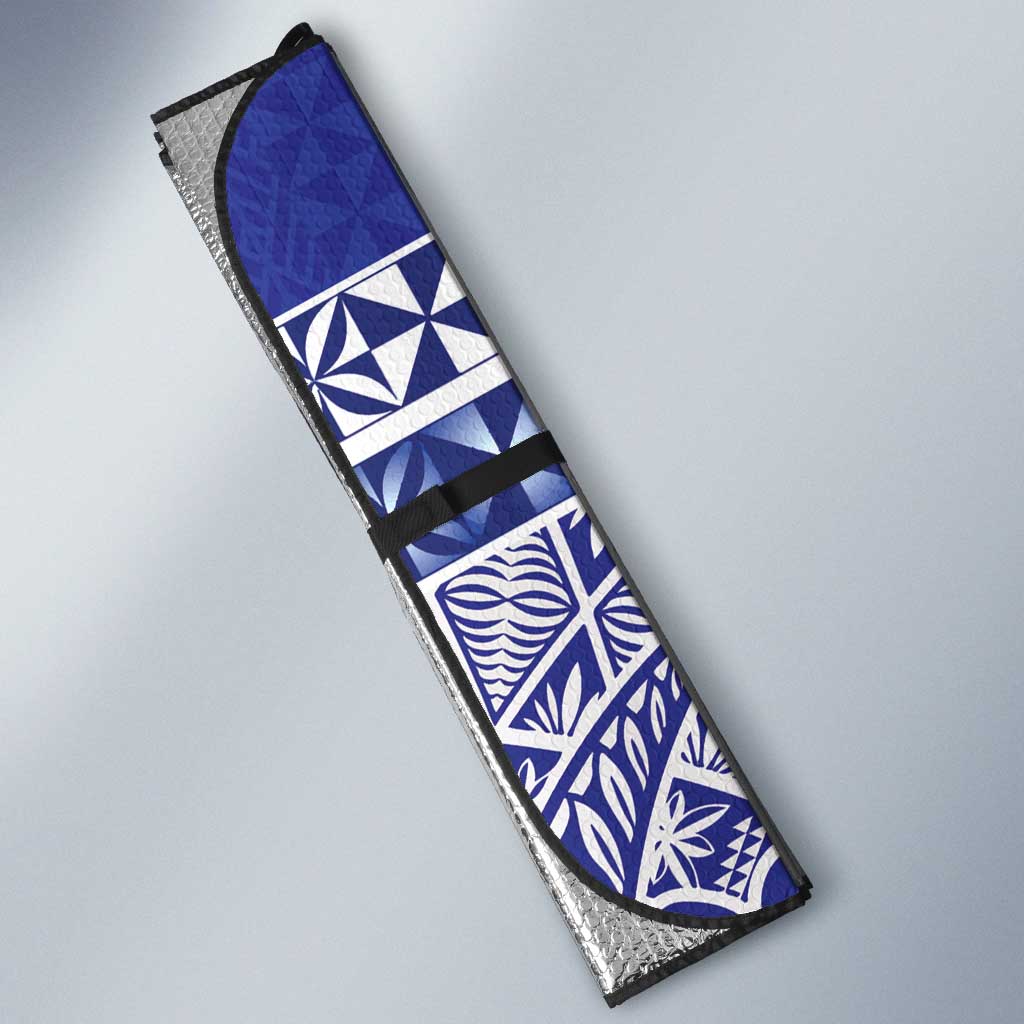 Personalised Queen Salote College Auto Sun Shade Kolisi Fefine 100th Anniversary Kupesi Blue - Polynesian Pride