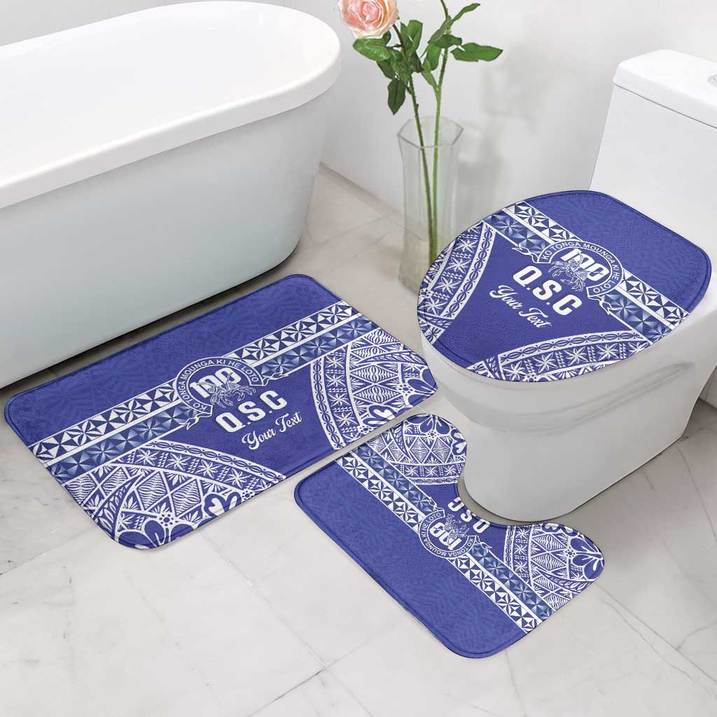 Personalised Queen Salote College Bathroom Set Kolisi Fefine 100th Anniversary Kupesi Blue - Polynesian Pride