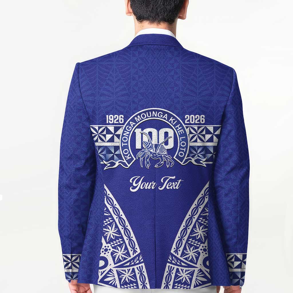 Personalised Queen Salote College Blazer Kolisi Fefine 100th Anniversary Kupesi Blue - Polynesian Pride