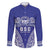 Personalised Queen Salote College Family Matching Long Sleeve Bodycon Dress and Hawaiian Shirt Kolisi Fefine 100th Anniversary Kupesi Blue - Polynesian Pride