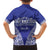Personalised Queen Salote College Family Matching Off Shoulder Maxi Dress and Hawaiian Shirt Kolisi Fefine 100th Anniversary Kupesi Blue - Polynesian Pride