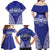 Personalised Queen Salote College Family Matching Off Shoulder Maxi Dress and Hawaiian Shirt Kolisi Fefine 100th Anniversary Kupesi Blue - Polynesian Pride