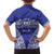 Personalised Queen Salote College Family Matching Short Sleeve Bodycon Dress and Hawaiian Shirt Kolisi Fefine 100th Anniversary Kupesi Blue - Polynesian Pride