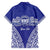 Personalised Queen Salote College Family Matching Short Sleeve Bodycon Dress and Hawaiian Shirt Kolisi Fefine 100th Anniversary Kupesi Blue - Polynesian Pride