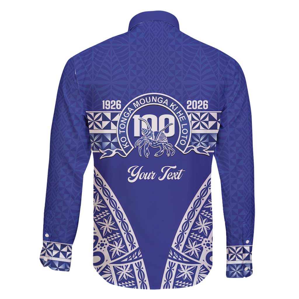 Personalised Queen Salote College Family Matching Summer Maxi Dress and Hawaiian Shirt Kolisi Fefine 100th Anniversary Kupesi Blue LT14 - Polynesian Pride