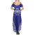 Personalised Queen Salote College Family Matching Summer Maxi Dress and Hawaiian Shirt Kolisi Fefine 100th Anniversary Kupesi Blue - Polynesian Pride