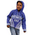 Personalised Queen Salote College Kid Hoodie Kolisi Fefine 100th Anniversary Kupesi Blue - Polynesian Pride
