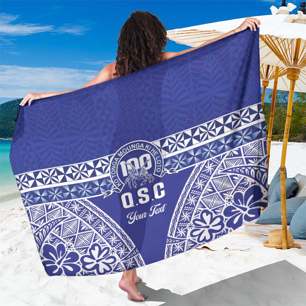 Personalised Queen Salote College Sarong Kolisi Fefine 100th Anniversary Kupesi Blue - Polynesian Pride