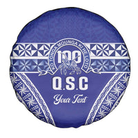 Personalised Queen Salote College Spare Tire Cover Kolisi Fefine 100th Anniversary Kupesi Blue - Polynesian Pride
