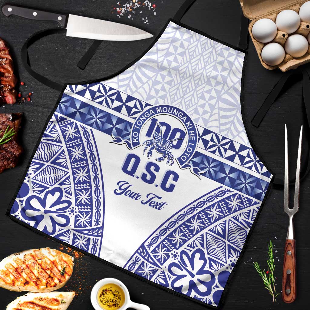 Personalised Queen Salote College Apron Kolisi Fefine 100th Anniversary Kupesi White - Polynesian Pride
