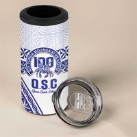 Personalised Queen Salote College 4 in 1 Can Cooler Tumbler Kolisi Fefine 100th Anniversary Kupesi White - Polynesian Pride