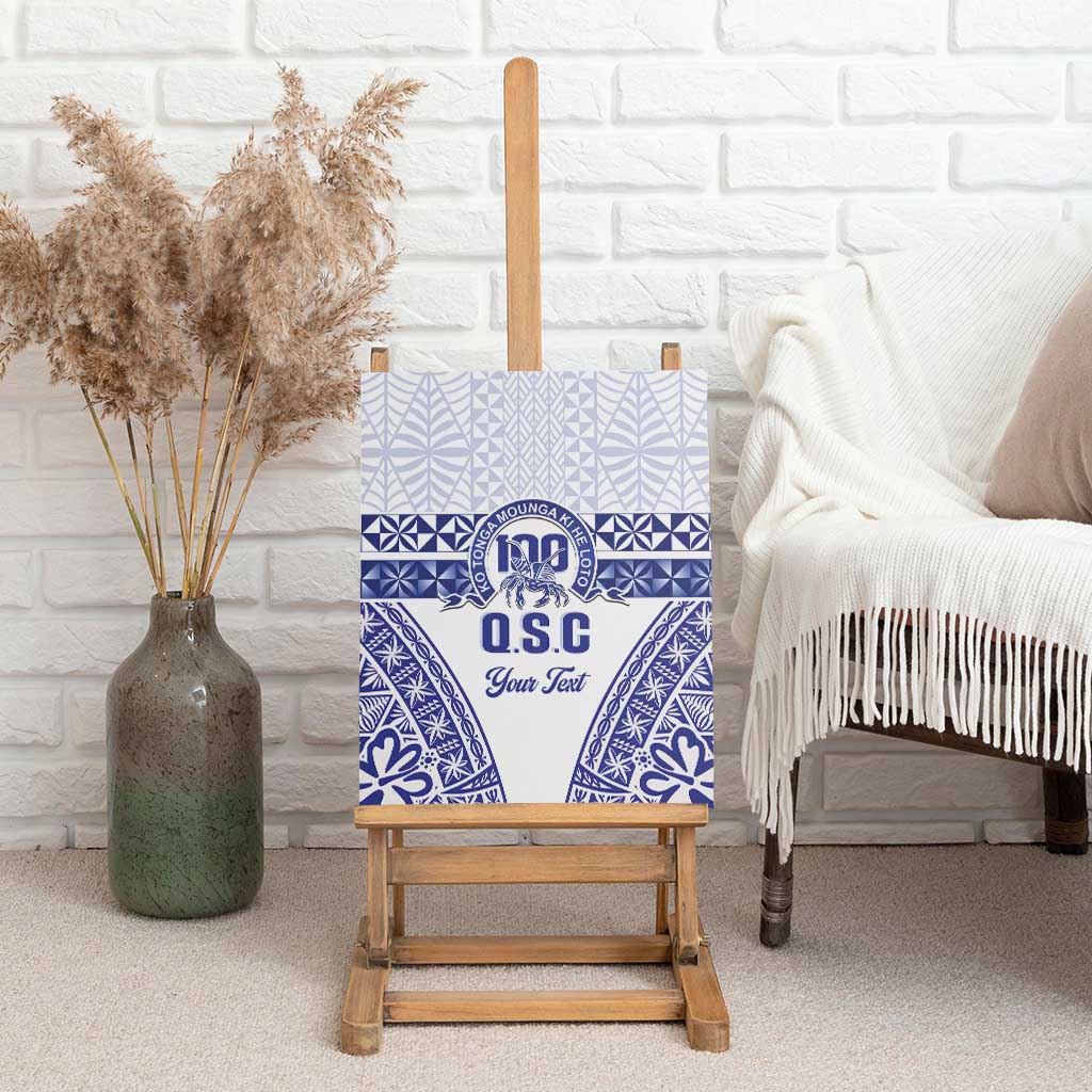 Personalised Queen Salote College Canvas Wall Art Kolisi Fefine 100th Anniversary Kupesi White - Polynesian Pride
