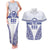 Personalised Queen Salote College Couples Matching Tank Maxi Dress and Hawaiian Shirt Kolisi Fefine 100th Anniversary Kupesi White - Polynesian Pride