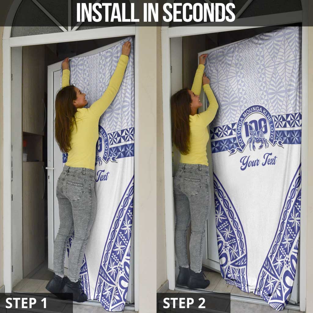 Personalised Queen Salote College Door Cover Kolisi Fefine 100th Anniversary Kupesi White - Polynesian Pride