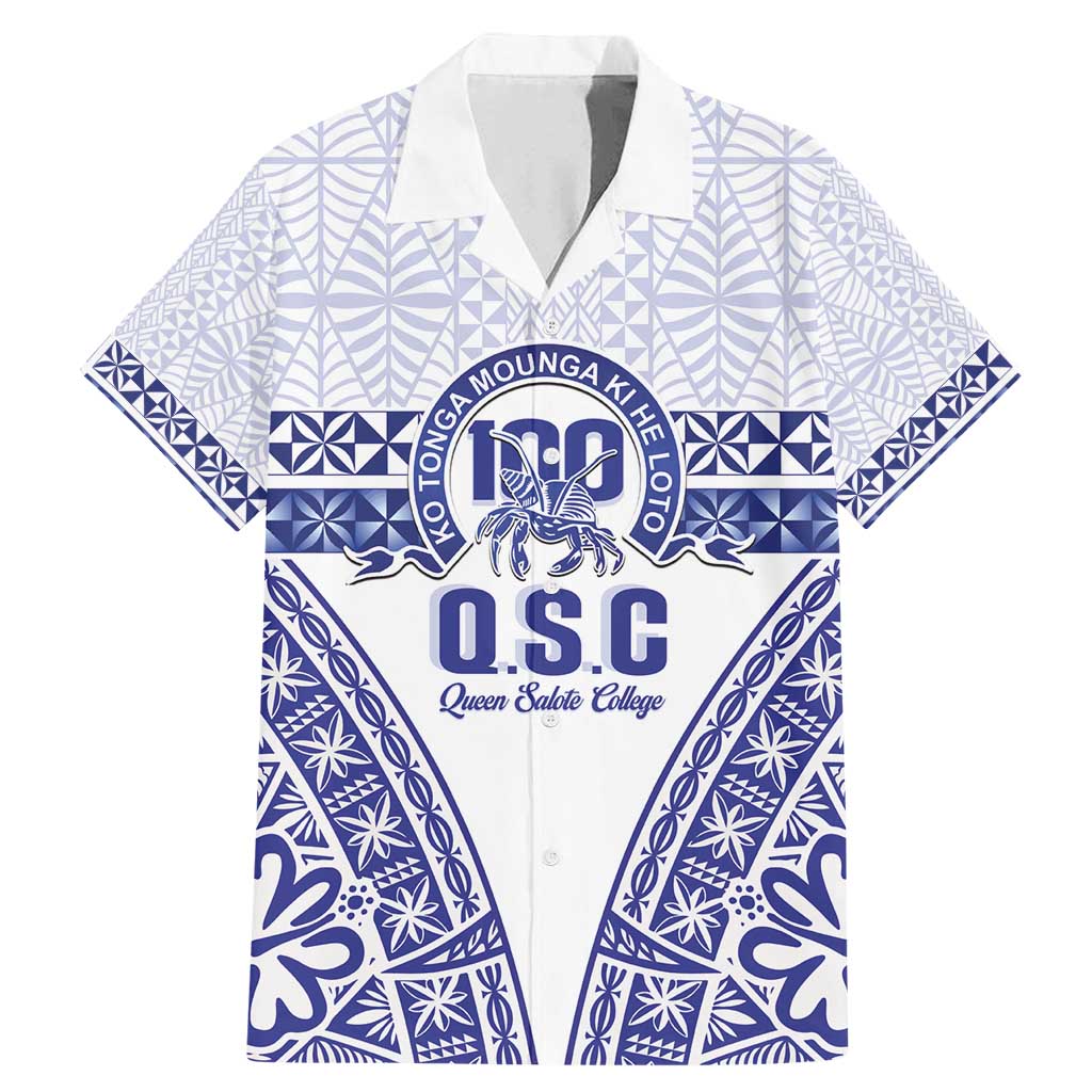 Personalised Queen Salote College Family Matching Mermaid Dress and Hawaiian Shirt Kolisi Fefine 100th Anniversary Kupesi White - Polynesian Pride