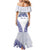 Personalised Queen Salote College Family Matching Mermaid Dress and Hawaiian Shirt Kolisi Fefine 100th Anniversary Kupesi White - Polynesian Pride