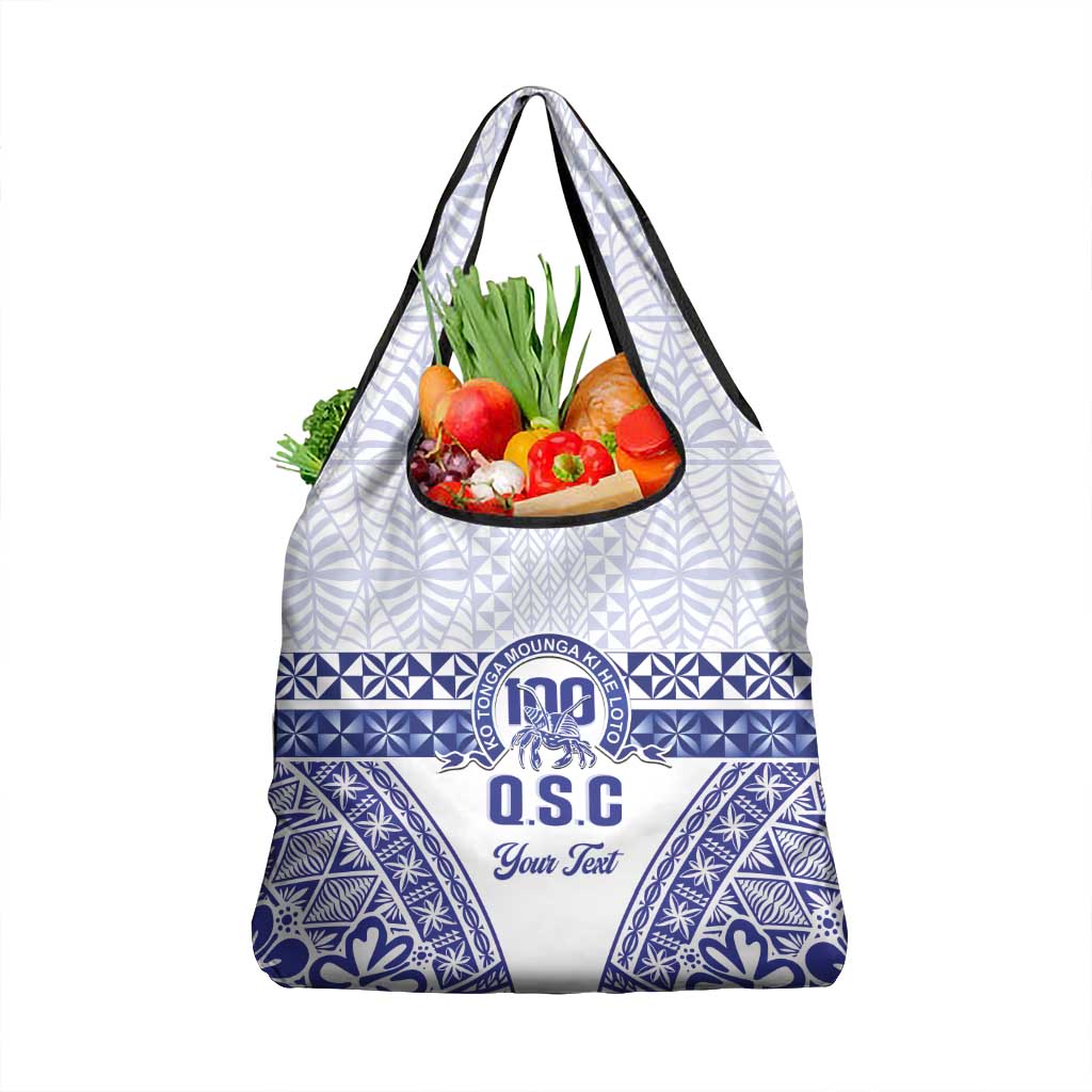 Personalised Queen Salote College Grocery Bag Kolisi Fefine 100th Anniversary Kupesi White - Polynesian Pride