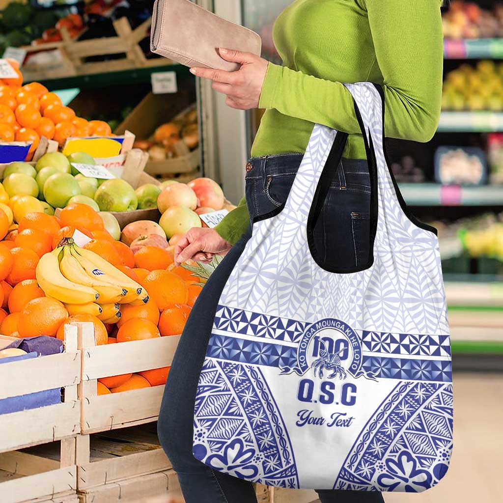 Personalised Queen Salote College Grocery Bag Kolisi Fefine 100th Anniversary Kupesi White - Polynesian Pride
