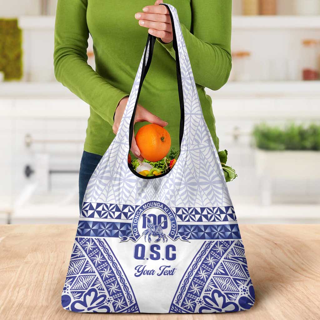 Personalised Queen Salote College Grocery Bag Kolisi Fefine 100th Anniversary Kupesi White - Polynesian Pride