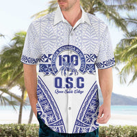 Personalised Queen Salote College Hawaiian Shirt Kolisi Fefine 100th Anniversary Kupesi White - Polynesian Pride