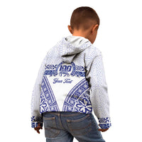 Personalised Queen Salote College Kid Hoodie Kolisi Fefine 100th Anniversary Kupesi White - Polynesian Pride