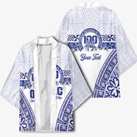 Personalised Queen Salote College Kimono Kolisi Fefine 100th Anniversary Kupesi White - Polynesian Pride
