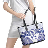 Personalised Queen Salote College Leather Tote Bag Kolisi Fefine 100th Anniversary Kupesi White - Polynesian Pride