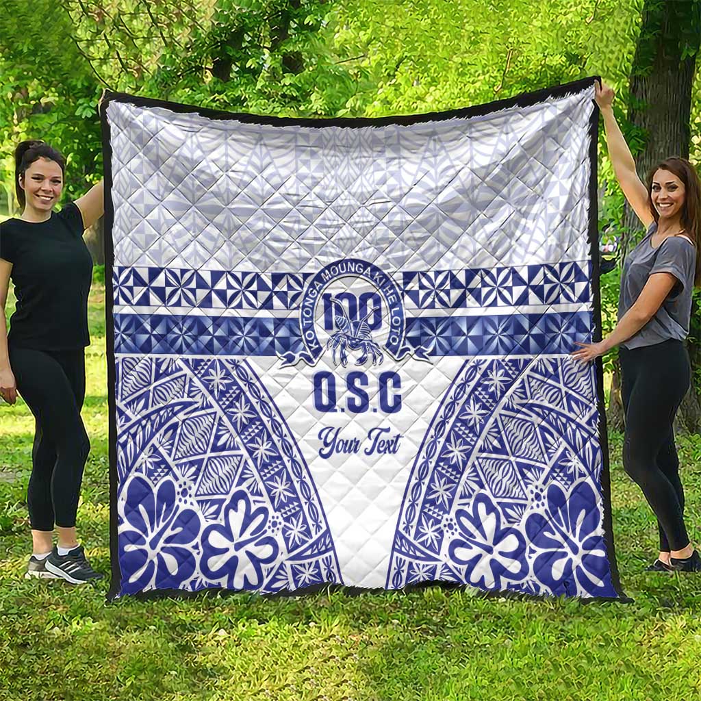 Personalised Queen Salote College Quilt Kolisi Fefine 100th Anniversary Kupesi White - Polynesian Pride