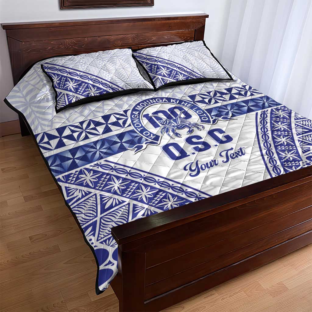 Personalised Queen Salote College Quilt Bed Set Kolisi Fefine 100th Anniversary Kupesi White - Polynesian Pride