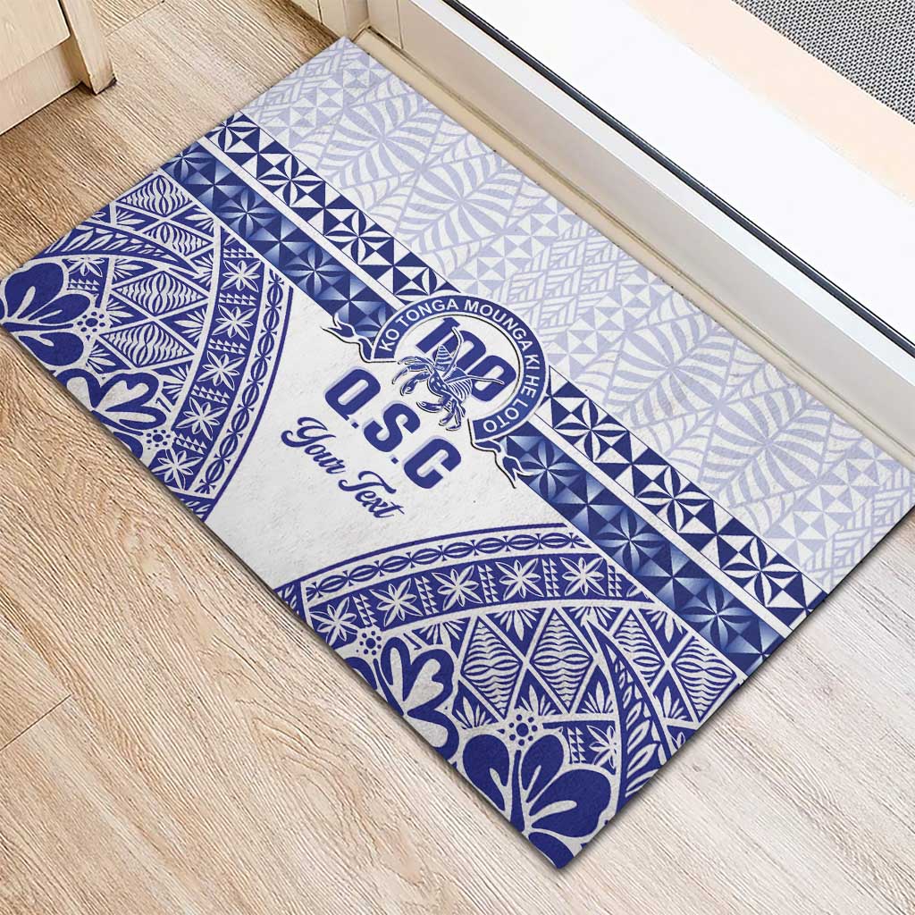 Personalised Queen Salote College Rubber Doormat Kolisi Fefine 100th Anniversary Kupesi White - Polynesian Pride