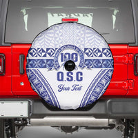 Personalised Queen Salote College Spare Tire Cover Kolisi Fefine 100th Anniversary Kupesi White - Polynesian Pride