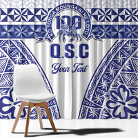 Personalised Queen Salote College Window Curtain Kolisi Fefine 100th Anniversary Kupesi White - Polynesian Pride