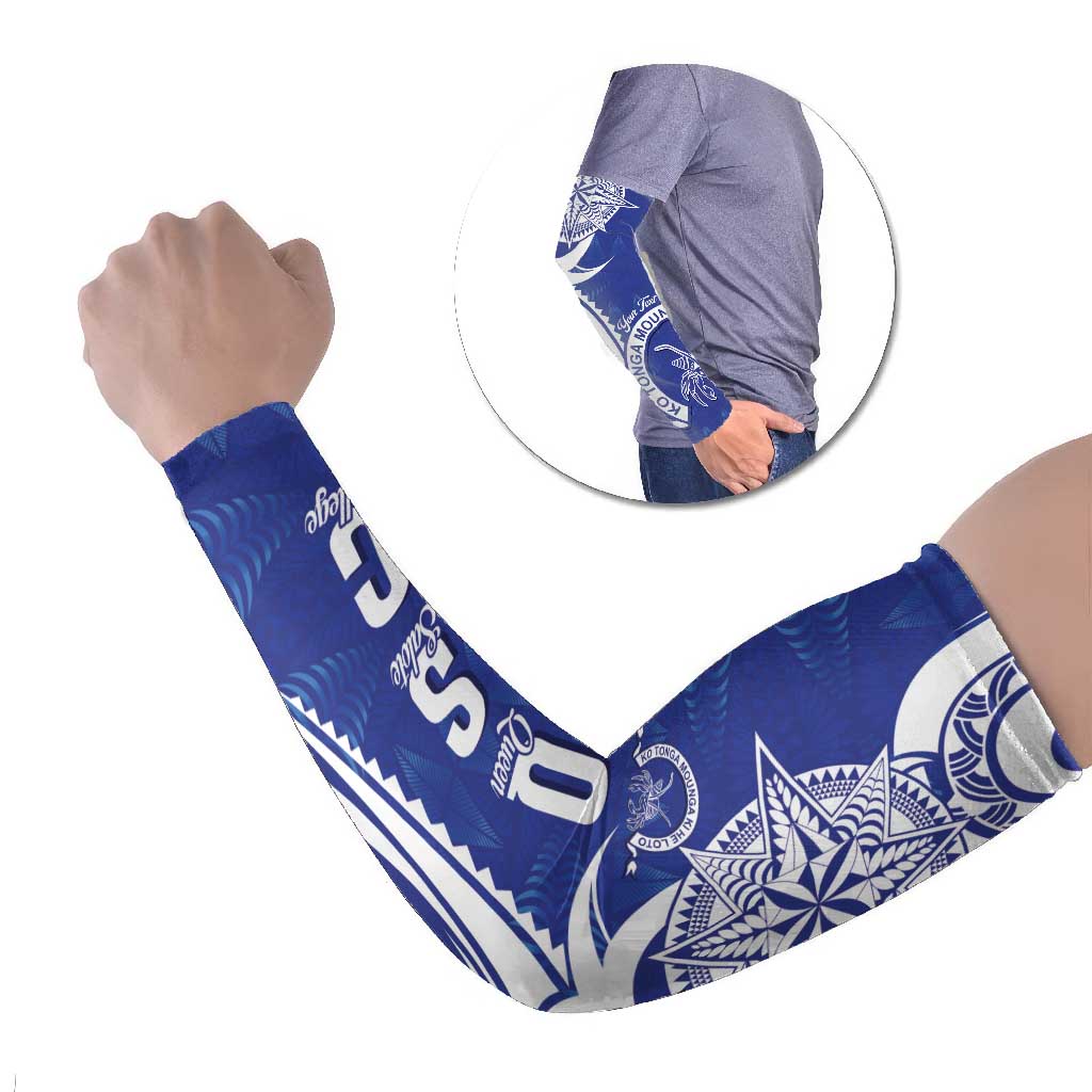 Personalised Queen Salote College Arm Sleeves QSC Est 1926 Ngatu Pattern - Polynesian Pride