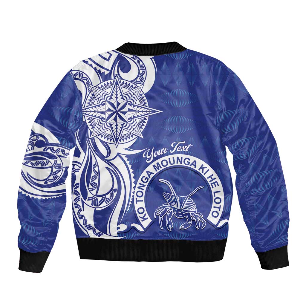 Personalised Queen Salote College Bomber Jacket QSC Est 1926 Ngatu Pattern - Polynesian Pride