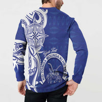 Personalised Queen Salote College Button Sweatshirt QSC Est 1926 Ngatu Pattern - Polynesian Pride