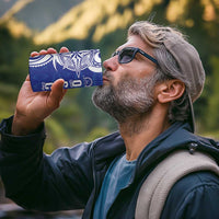 Personalised Queen Salote College 4 in 1 Can Cooler Tumbler QSC Est 1926 Ngatu Pattern - Polynesian Pride