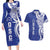 Personalised Queen Salote College Couples Matching Long Sleeve Bodycon Dress and Hawaiian Shirt QSC Est 1926 Ngatu Pattern - Polynesian Pride