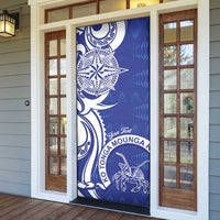 Personalised Queen Salote College Door Cover QSC Est 1926 Ngatu Pattern - Polynesian Pride