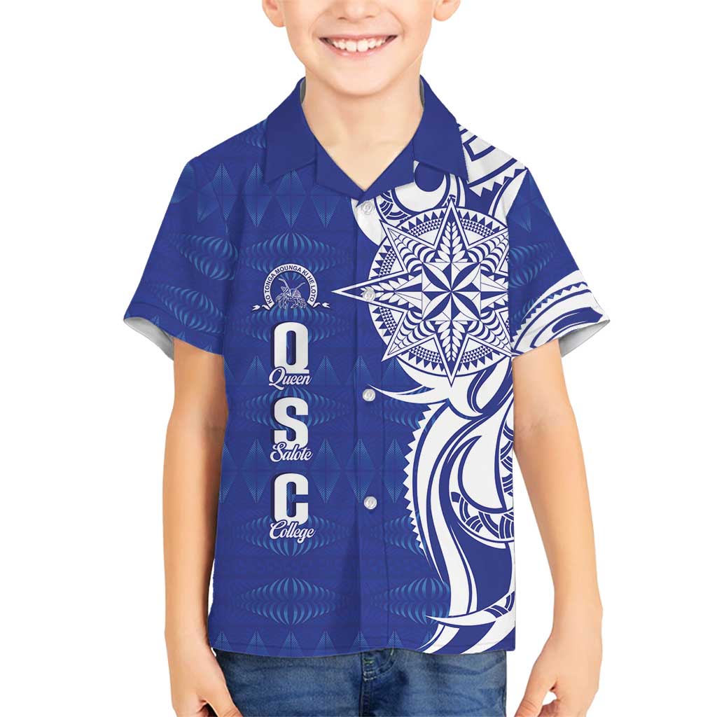 Personalised Queen Salote College Family Matching Long Sleeve Bodycon Dress and Hawaiian Shirt QSC Est 1926 Ngatu Pattern - Polynesian Pride