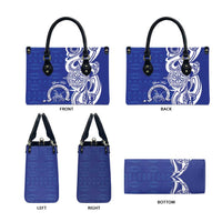 Personalised Queen Salote College Leather Bag QSC Est 1926 Ngatu Pattern - Polynesian Pride