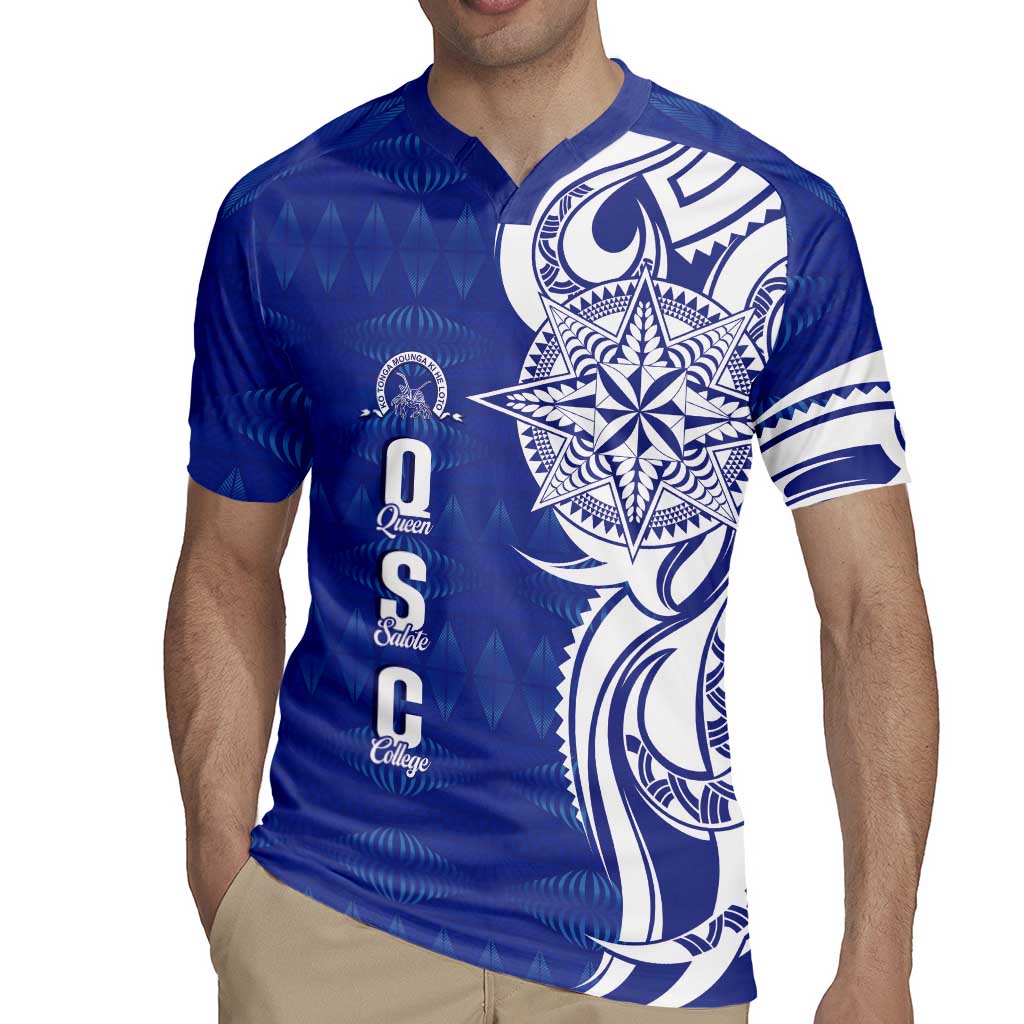 Personalised Queen Salote College Rugby Jersey QSC Est 1926 Ngatu Pattern - Polynesian Pride