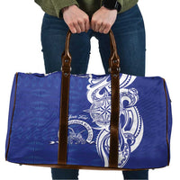 Personalised Queen Salote College Travel Bag QSC Est 1926 Ngatu Pattern LT14 Blue - Polynesian Pride